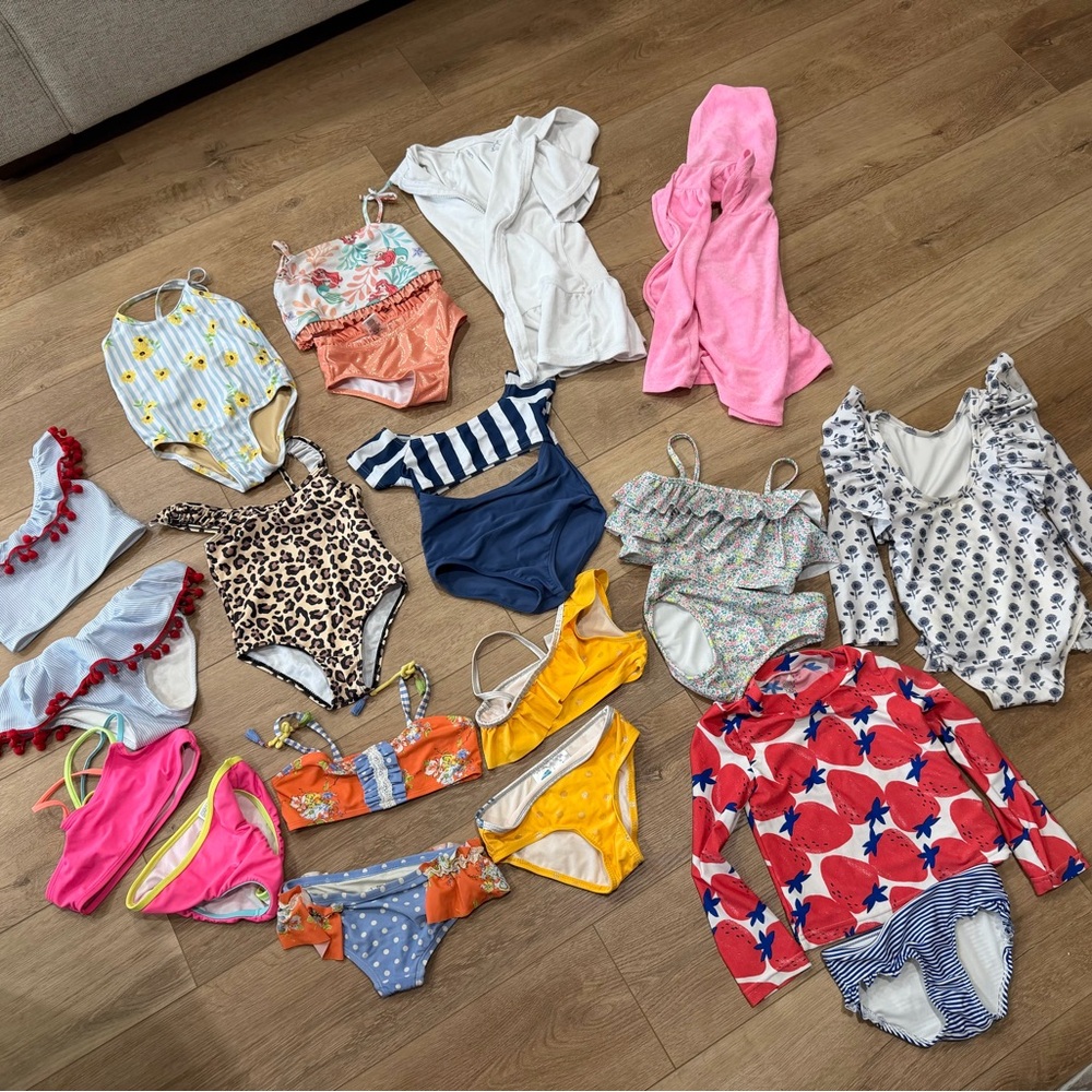 Mixed Girls' Swimsuit Bundle - Bright Multicolor Styles
